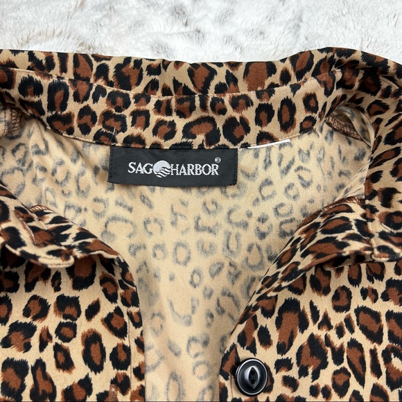 Sag Harbor Cheetah Print Shacket Women’s Size XL Non-Wrinkle - Picture 4 of 5